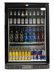Cater-Cool CK0500LED Single Door Black Bottle Cooler With LED Lighting