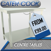 Cater-Cooks Range Of Flat Packed Fully Stainless Steel Centre Tables - D600mm