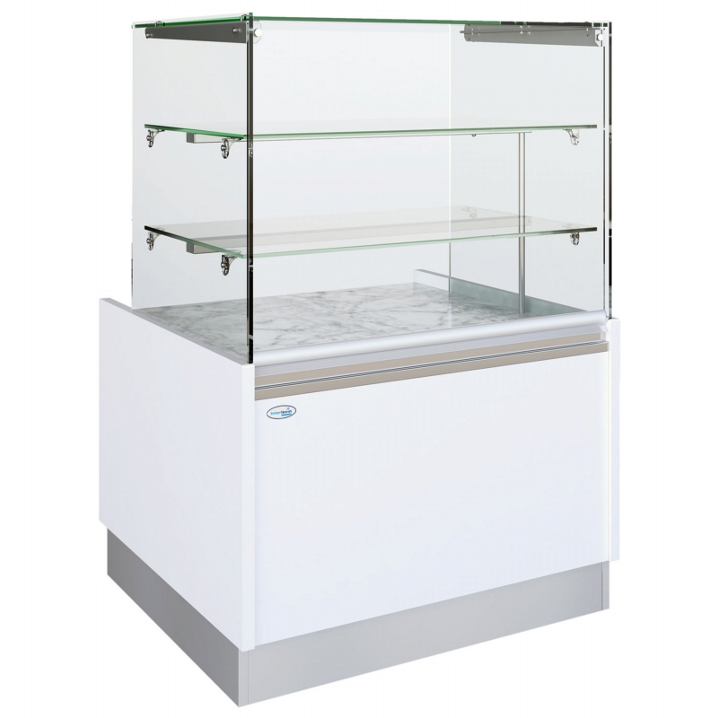 Interlevin BELLINI TOWER 510 White, Flat Glass Display Counter