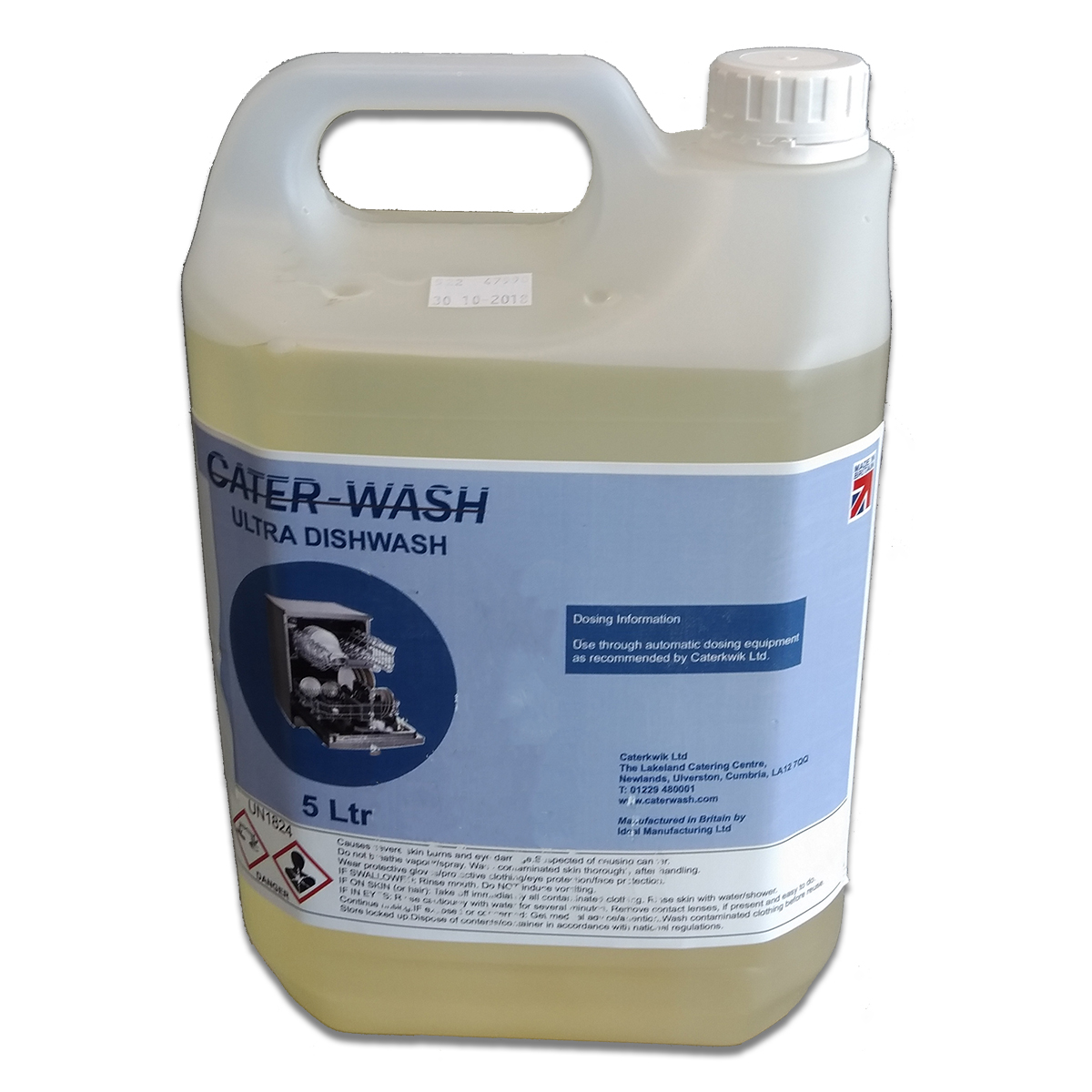 Cater-Wash Ultra Machine Dishwasher Detergent (Box Of 2 x 5 Litre Bottles) - Helps Removes Stubborn Tea & Cup Staining - CK5220