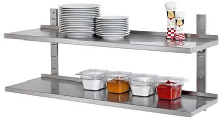 Cater-Cook CK8214 1400mm Wide Stainless Steel Double Wall Shelf