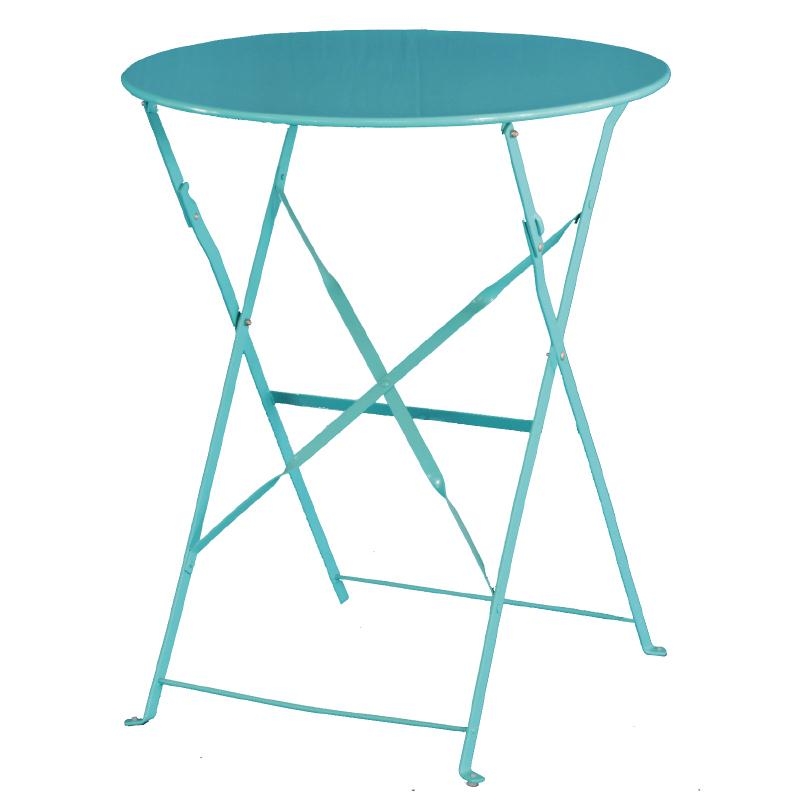 Bolero GK983 Seaside Blue Pavement Style Steel Table Round 595mm