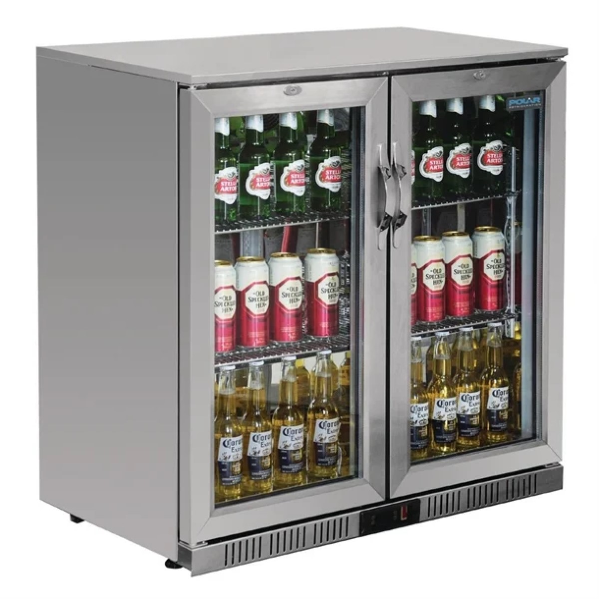 Polar GL008 Stainless Steel Back Bar Cooler with Hinged Doors (G-Series)