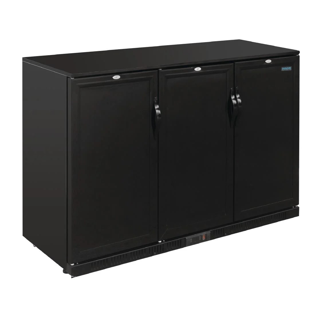 GL017 Polar Back Bar Cooler Triple Solid Hinged Door